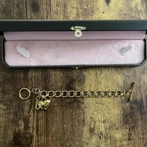 Juicy Couture Gold Tone Charm Bracelet